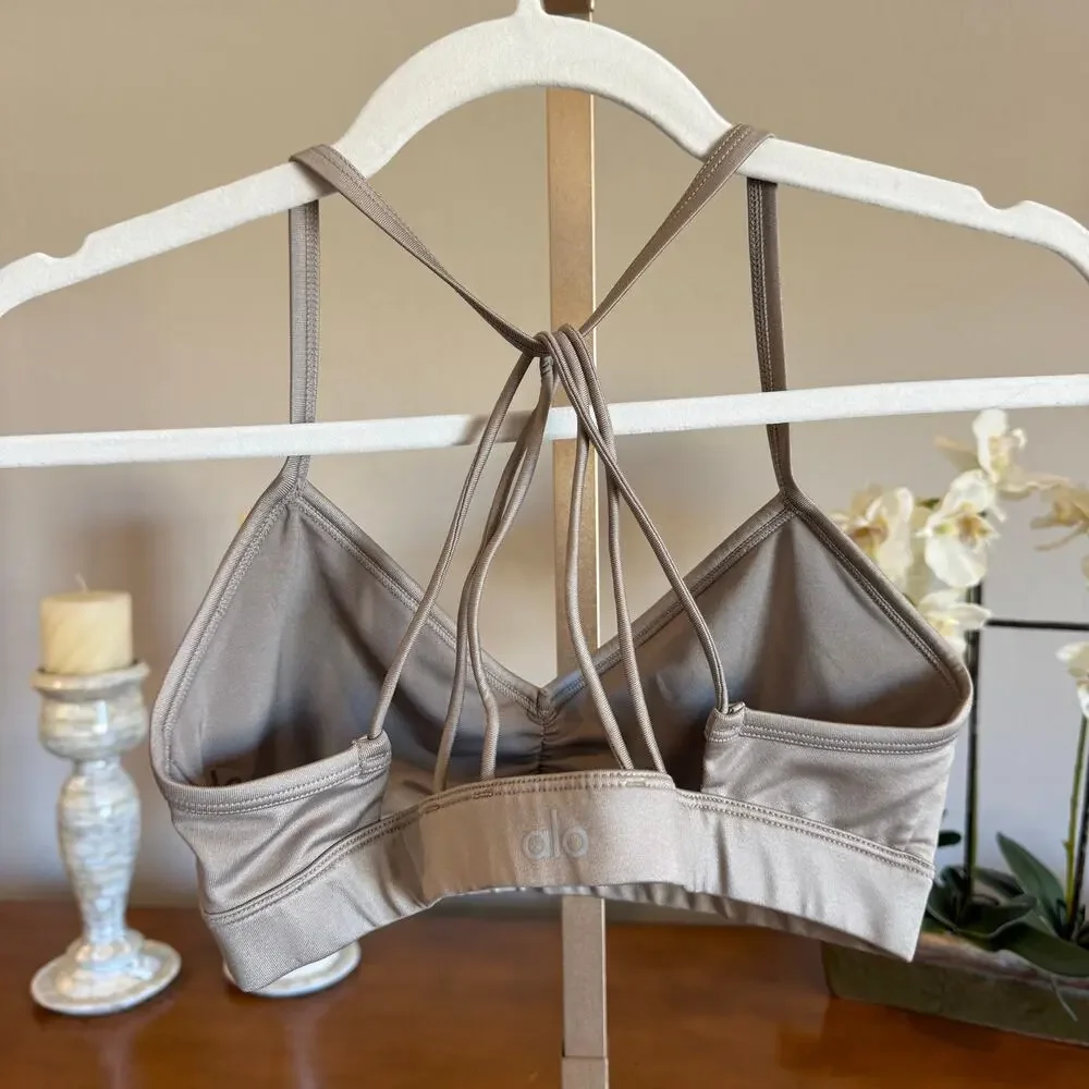 Alo Yoga Airlift Intrigue Bra Gravel Size S - Picture 3 of 8